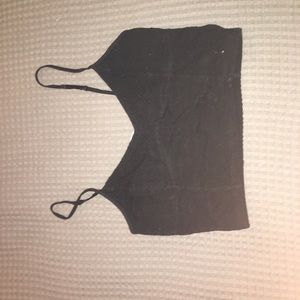 black tank top crop top